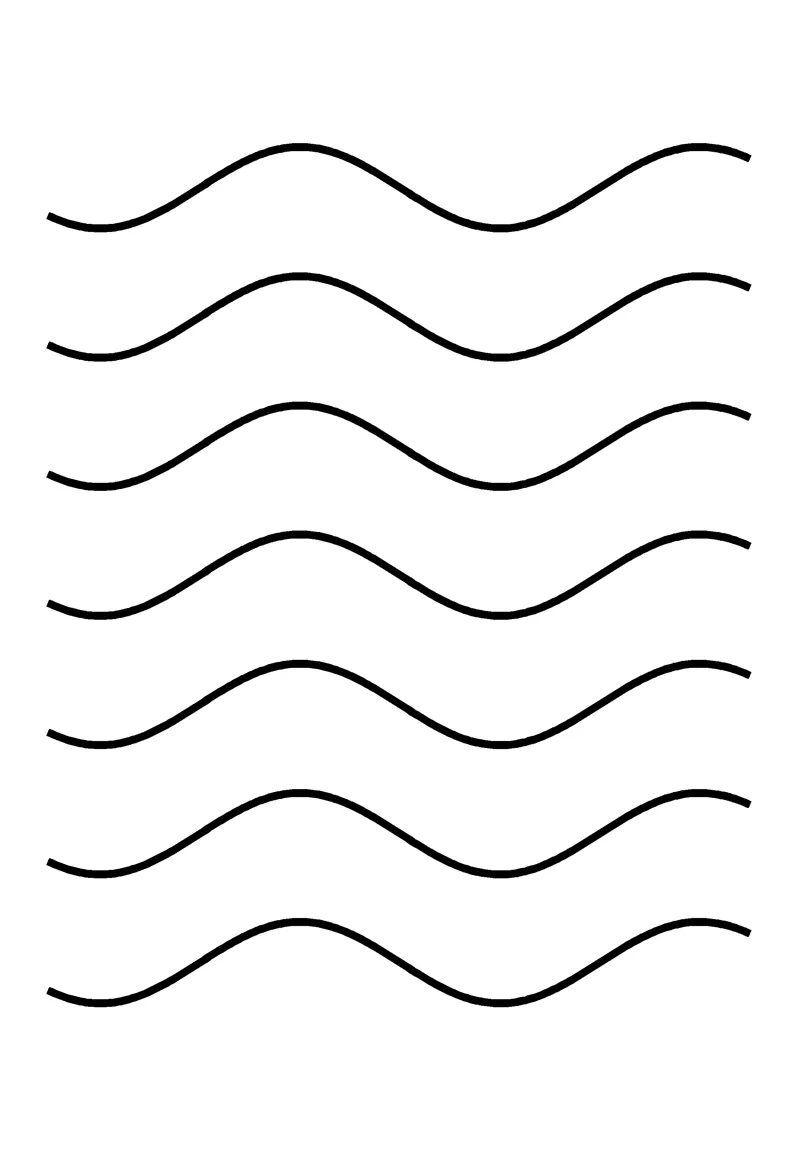 Wavy Stripes coloring page preview