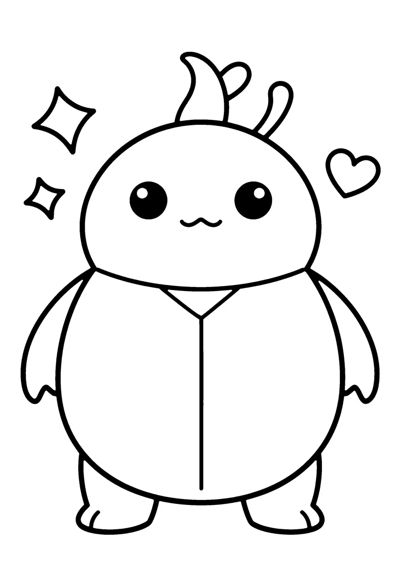 Horned Beetle coloring page preview