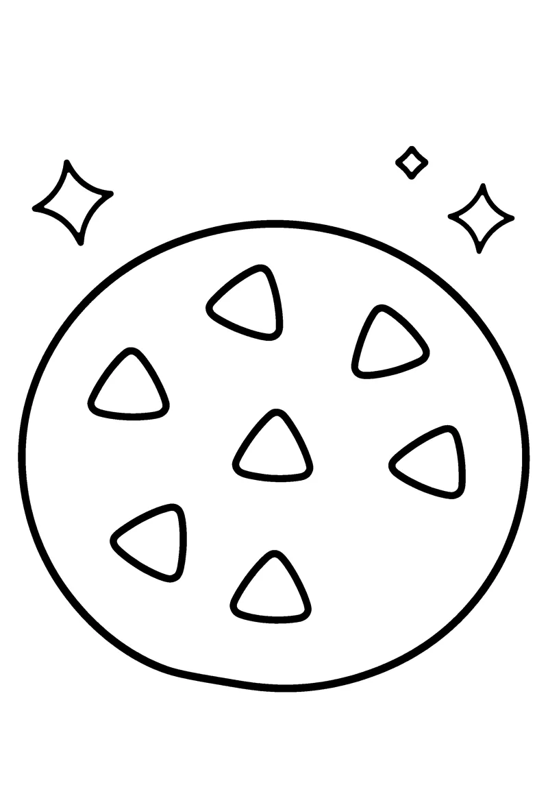 Chocolate Chip Cookie coloring page preview