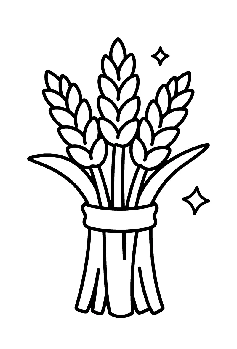 Wheat Bundle coloring page preview