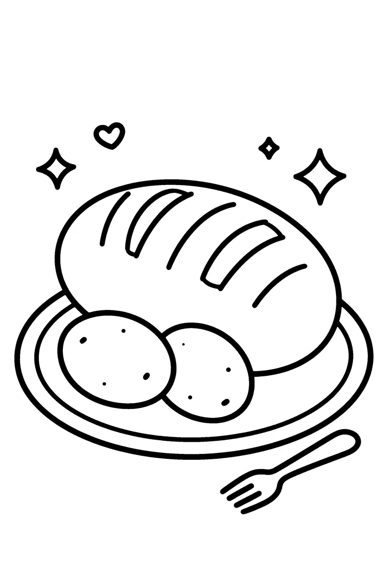Thanksgiving Plate coloring page preview