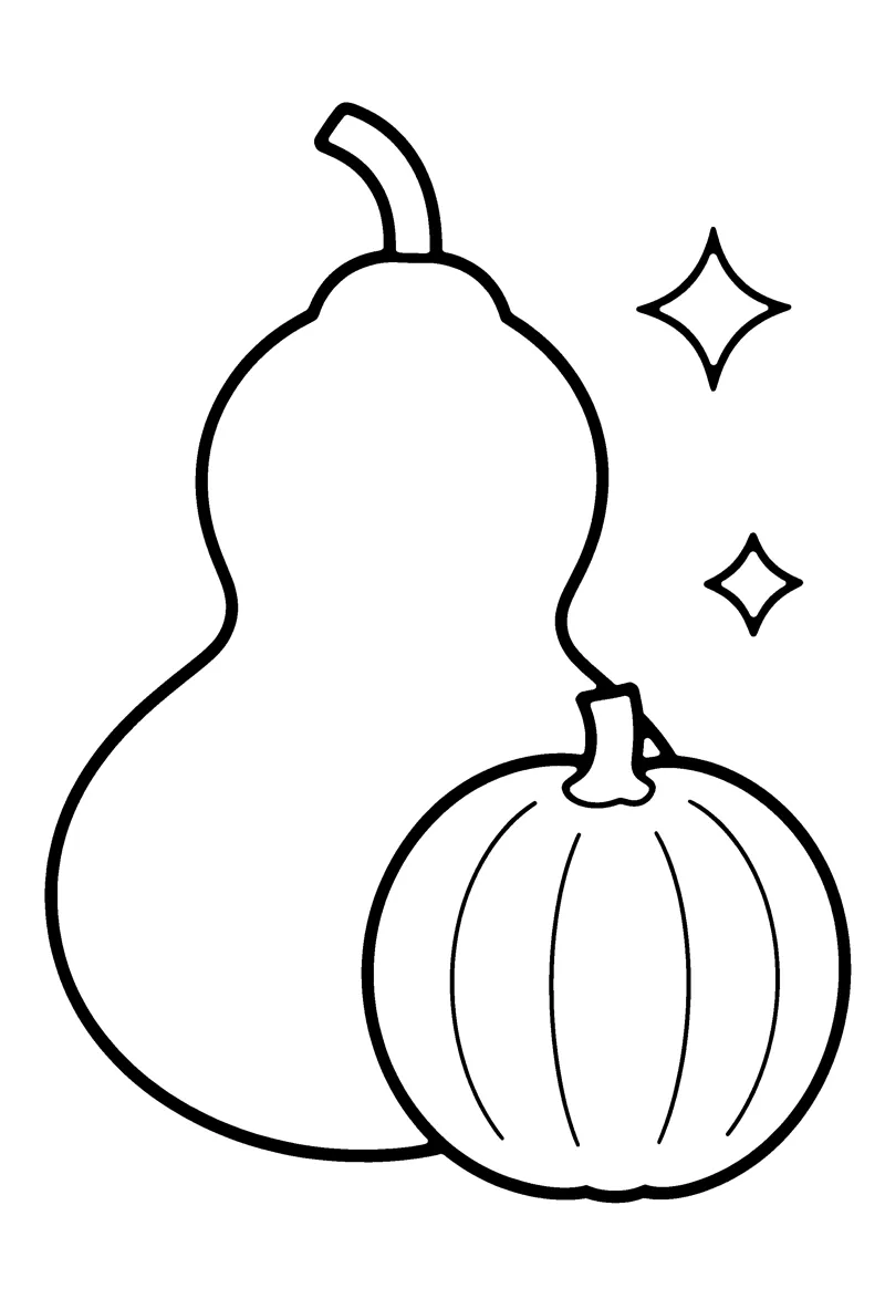 Two Gourds coloring page preview