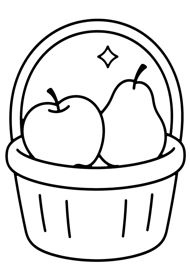 Harvest Basket coloring page preview