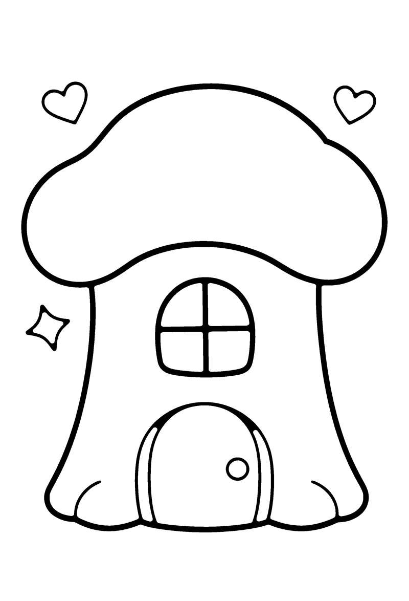 Fairy House coloring page preview