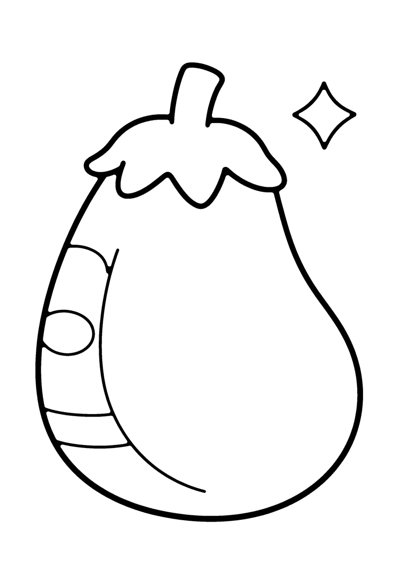 Eggplant coloring page preview