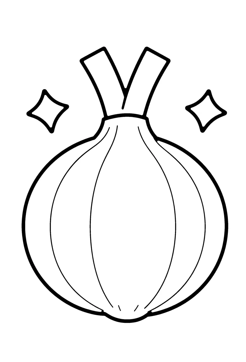 Onion coloring page preview