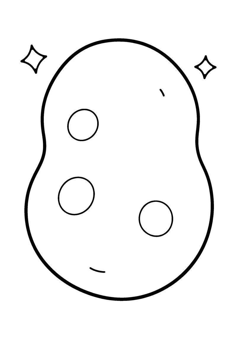 Potato coloring page preview